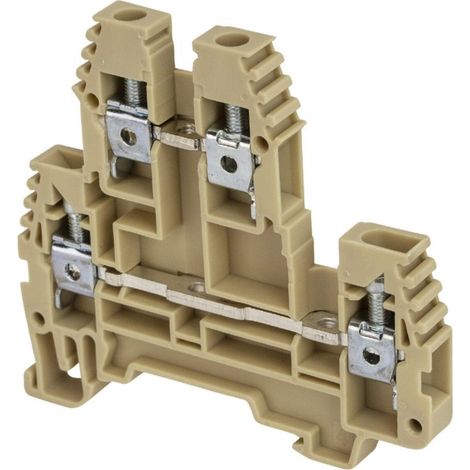 Borne de jonction double étage beige 4 mm ERD4BEIGE (1/5)