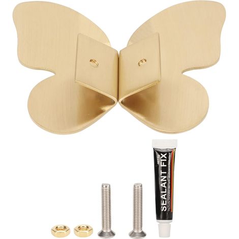 Poignées papillon en laiton avec coins arrondis, décoratives et (1/5)