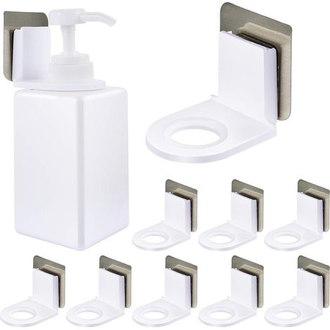 Support Mural Auto-Adhésif Pour Flacon De Gel Douche Et Shampoing - Sans Perçage - Étanche - 6 Pièces (1/5)