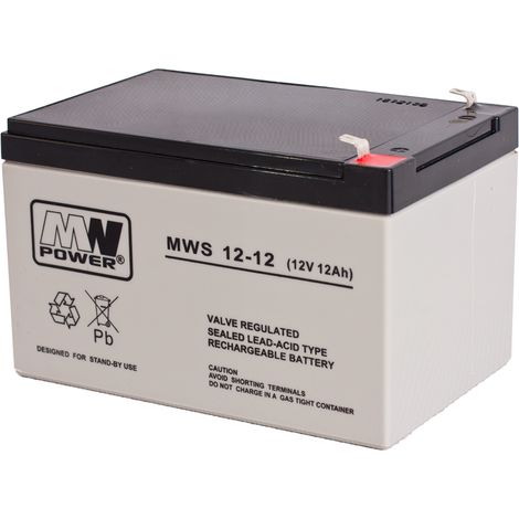 MWS 12-12: MWS 12-12: batteria VRLA AGM 12V/ 12Ah