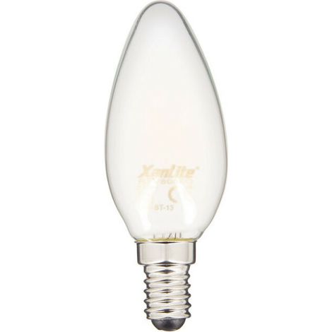 LED-Filament-Glühbirne B35 mit E14-Fassung, 6,5 W (entspricht 60 W), warmweißes Licht 2700 K, Energieeffizienzklasse A++, dimmbar, für Kronleuchter und Wandlampen