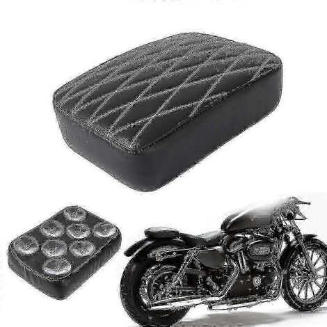 Coussin passager arrière noir à 8 ventouses pour Harley Dyna Sportster Softail Touring XL 883 et 1200 Edition (1/5)