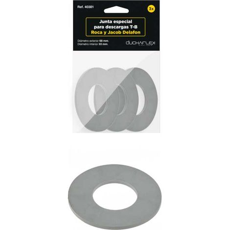 Sachet de 3 joints d'étanchéité en caoutchouc Ø68 x Ø33 mm