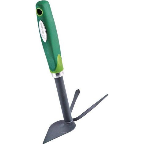 Serfouette Langue et Fourche à Fleurs - Manche Bi-Mat. - Outil de Jardinage Pratique - D-Work