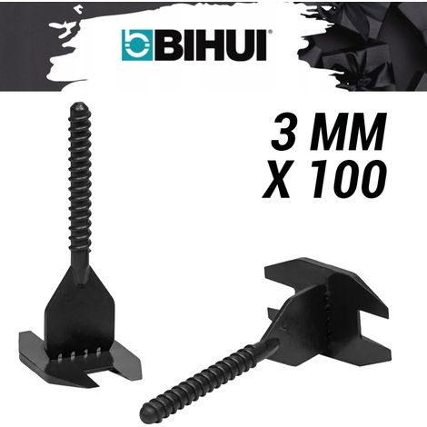 100 Croisillons autonivelants à vis en "I" 3mm (carrelage de 3 à 18mm) Spin Leveling System BIHUI (1/4)