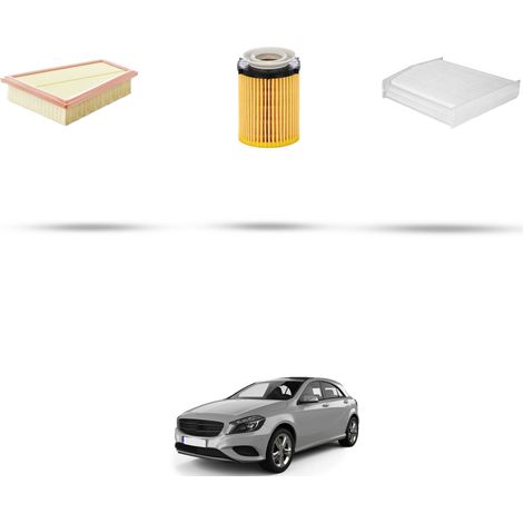 Kit tagliando 3 filtri compatibile con Mercedes Classe A (W176) A250 155kw dal 2012 (1/4)