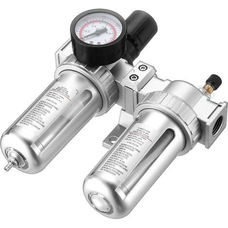 Filtre à air G1/2'' avec séparateur huile/eau et manomètre de régulation. (1/5)