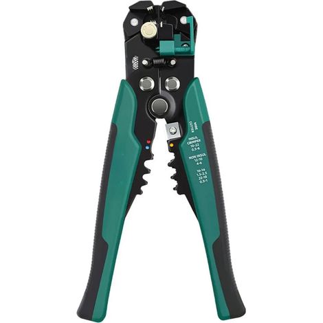Pelacables automático profesional - Herramienta 3 en 1 para pelar cables, crimpar cables metálicos e instalar herramientas técnicas de crimpado. (1/5)
