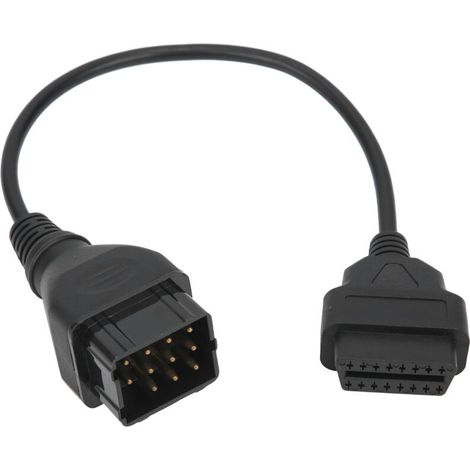 Dioche Câble OBD2 Noir 12 Broches vers 16 Broches OBD2 Adaptateur OBDII Accessoires de Voiture pour ABS. (1/5)
