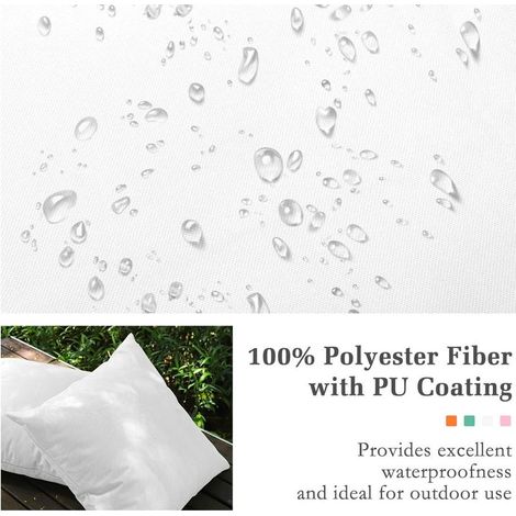 Housses pour mobilier de jardin Taie d'Oreiller Extérieure,Housse de Coussin de Jardin Protection anti-UV Revêtement Coussin Carré Imperméable en PU Revêtement pour Patio Sofa Canapé Balcon 18"x18"(45 (1/4)
