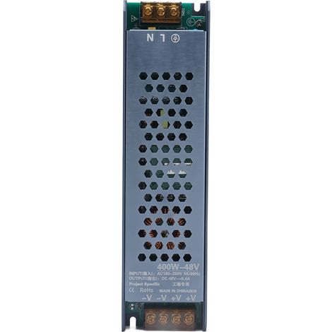 Alimentation LED 48V 400W 8.4A 180‑250V AC transformateur noir longue bande magnétique pour éclairage. (1/5)