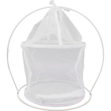 Cage suspendue cylindrique en fer pour papillons, cage à plantes ornementales d'extérieur en maille (1/5)