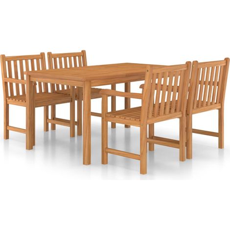 Maison Exclusive - Conjunto de comedor de jardín de 5 piezas, 150