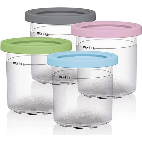 Pots à crème en plastique noir et or avec couvercles (1/5)