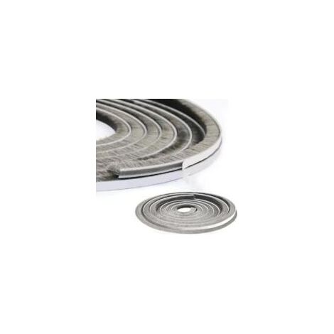 Joint d'étanchéité autocollant en forme de brosse pour fenêtres coulissantes et côtés de cadre de porte, pour empêcher le passage des courants d'air (5 m, gris) (1/5)