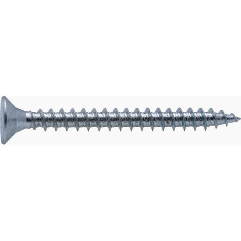 Vis à bois tête fraisée PZ zinguée Viswood filet total 4,5x50 mm (x33 vis)