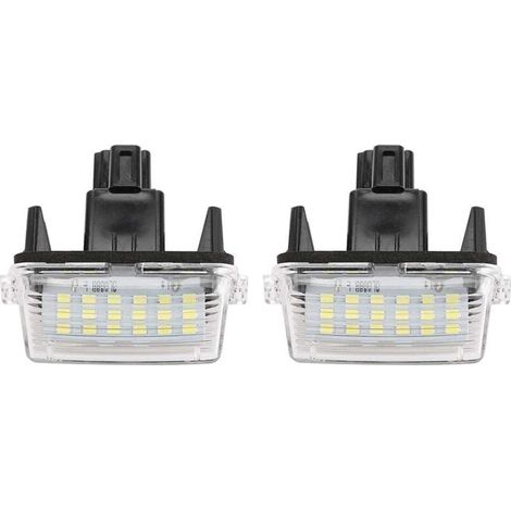 Éclairage LED pour plaque d’immatriculation – Lot de 2 pièces, compatible avec Toyota Corolla, Camry, Yaris, Vios et Auris