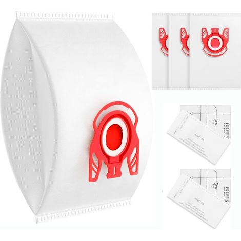 Lot de 4 sacs à poussière 3D Airclean FJM pour aspirateur, avec 2 filtres supplémentaires, compatible avec les aspirateurs Miele FJM, Compact C1, C2 et Complete C. Pièce de rechange 10123220 (1/5)