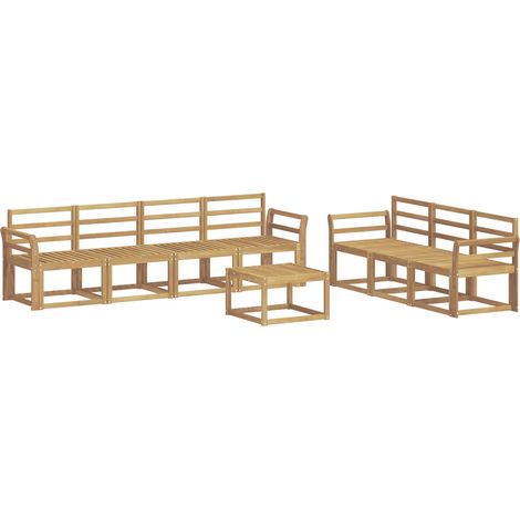 Ensemble de canapés d'extérieur 8 pcs Blanc 59 x 59 x 37 cm vidaXL (1/5)