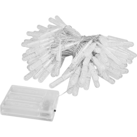 Guirlande lumineuse LED 10m, 100 bulles lumineuses, deux modes d'éclairage, décoration festive chambre anniversaire, alimentation par pile (piles non incluses, 100 LED, boîtier 3xAA) (1/5)