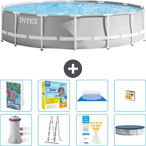 Prism Frame Pool Rund - 427x107 cm - 9-teilig S529