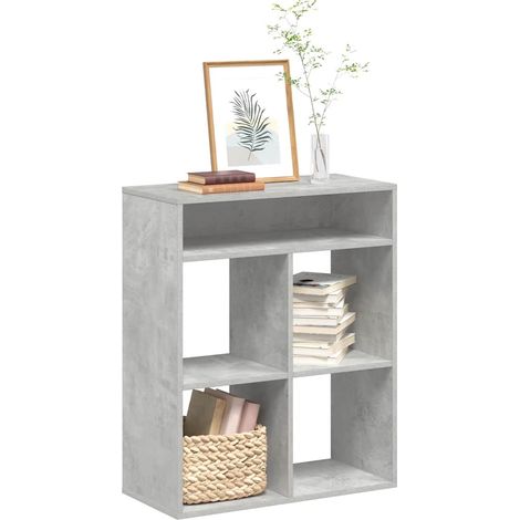 Bücherregal Betongrau 66x31x80 cm Holzwerkstoff