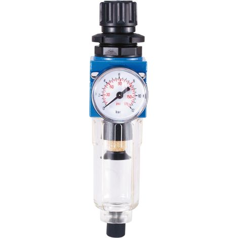 1 - Filtre Régulateur - Accessoire Compresseur - Filtration Air Comprimé - Pour Peinture Au Pistolet - Bleu - 24,5x14,5x7,5cm (1/3)