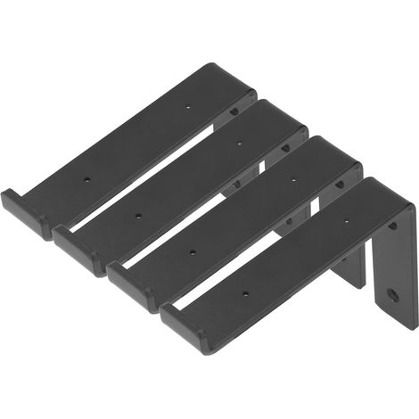 4er-Set Regalhalterungen, robust und langlebig, aus Kohlenstoffstahl, mit markantem Design, vielseitig einsetzbar, dekorative Regalhalterungen (1/5)