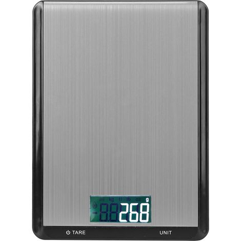 Balance de cuisine électronique numérique portable en acier inoxydable 10 kg/1 g pour la pâtisserie-AquaForge (1/5)