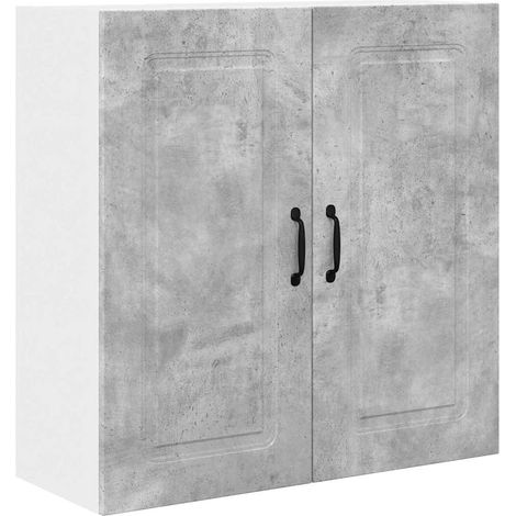 Meuble mural de cuisine，Armoire de cuisine avec étagère Gris béton 80 x 31 x 80 cm CFW30558 (1/5)