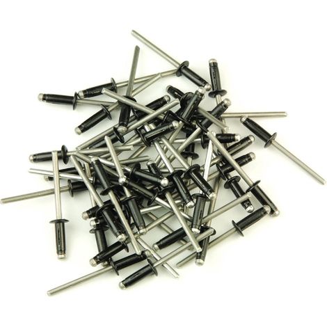 250 Rivets eclates 4x20 noirs