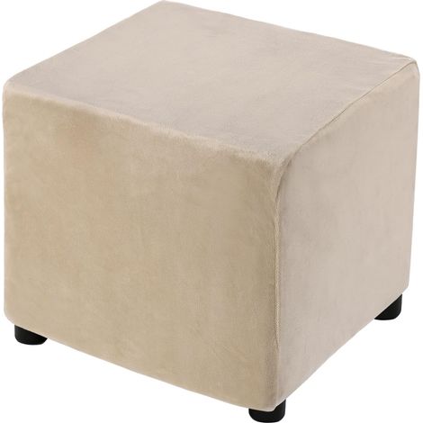 Housse De Pouf Extensible Carré Camel (1/5)