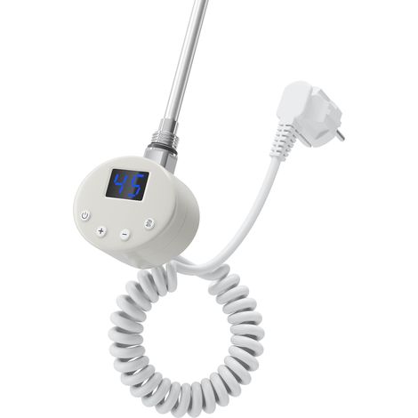 SONNI Résistance chauffante pour radiateur sèche-serviettes Chauffage de salle de bain Sèche-serviettes avec thermostat, régulateur de température électronique et fonction de minuterie (800 watts) Bla (1/5)