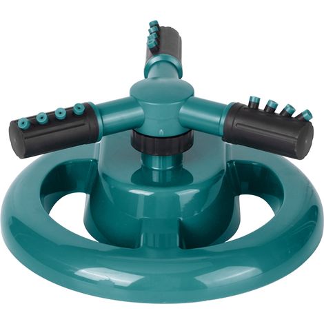 Arroseur de jardin rotatif à 360° avec 3 bras, outil d'irrigation pour pelouse, vert (1/5)