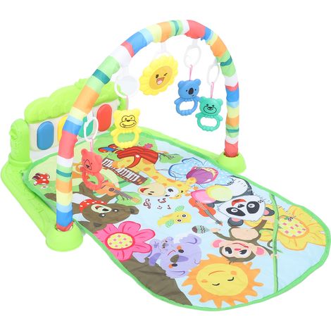 Tapis d'éveil pour bébé avec piano et hochets colorés suspendus (1/5)