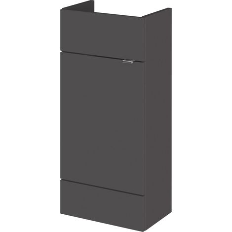 Hudson Reed Fusion Compact Vanity Unit 400mm Wide - Gloss Grey (1/3)