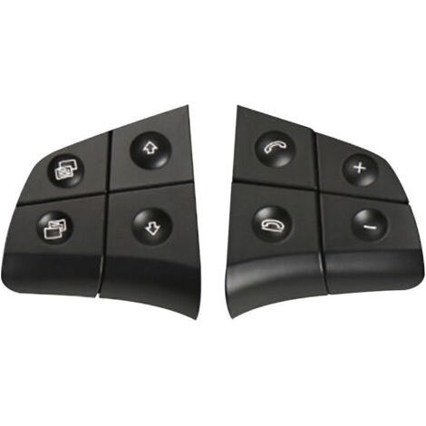 Pomello di ricambio per il volante di Mercedes Benz W164 W245 W251 ML GL BR Class, nero, 4 pulsanti