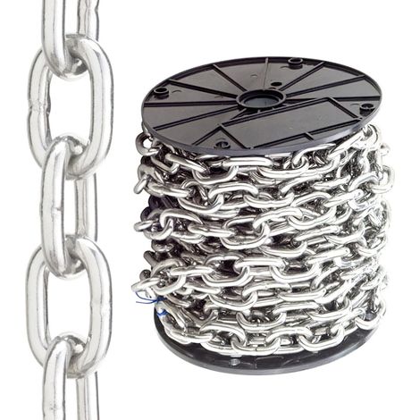 Verzinkte Kette auf Rolle 7 mm (26 Meter Rolle)