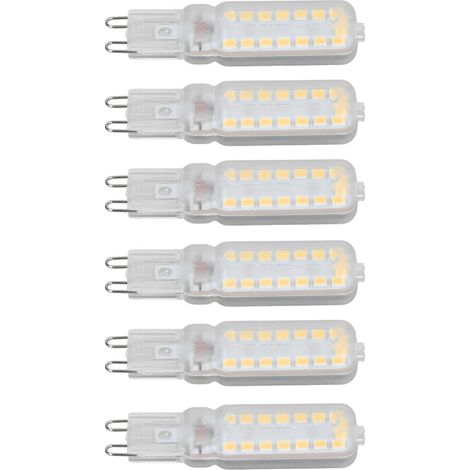 6er-Pack dimmbare G9-LED-Lampen (7 W), 360°-Beleuchtung, warmweiß, 220–240 V, für Wand-, Tisch- oder Schranklampen (1/5)