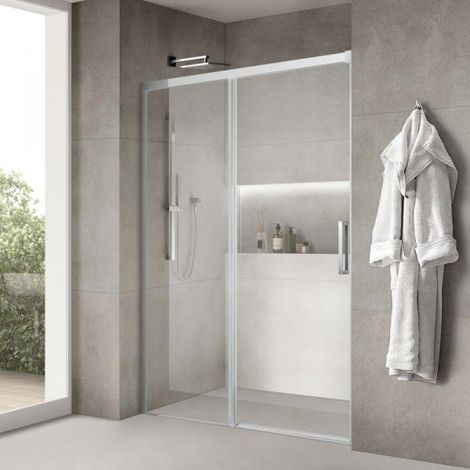 Porta Doccia Scorrevole 110cm H200 Cristallo Trasparente 8mm Anticalcare Enze