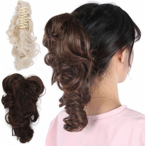 1-teiliges lockiges Clip-In-Haarband für Damen, eleganter geflochtener Kunsthaar-Pferdeschwanz (1/5)