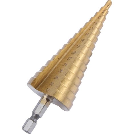 Foret conique étagé en titane HSS de haute qualité, 4-32 mm (1/5)