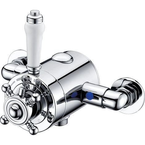 Traditional Thermostatic Exposed Shower Valve with Lever and Knob