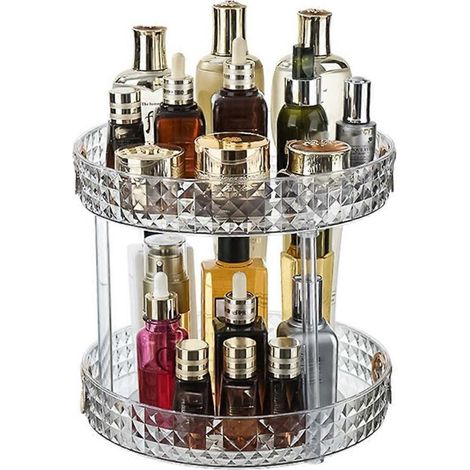 Boîte de rangement cosmétique rotative, organisateur de maquillage, présentoir L B-- (1/5)