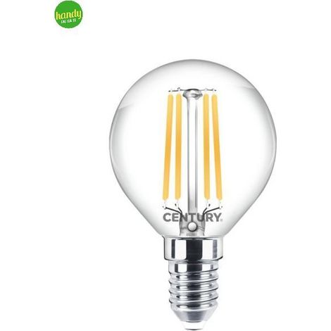 Lampadina LED a filamento Incanto Clear Sfera Century 6,5W E14 4000K