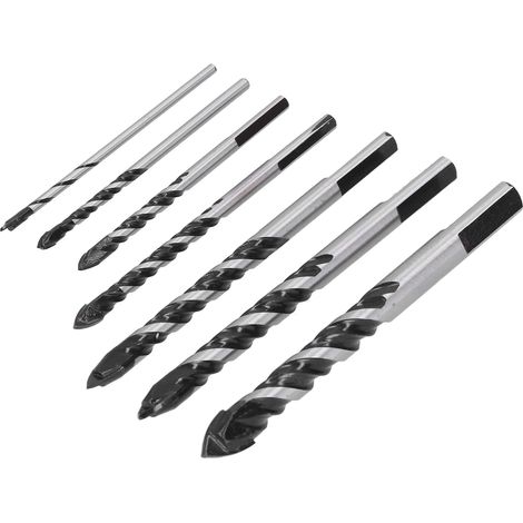 Forets carbure cimente liserons simple double pour carrelage verre set 7 pcs avec coffret plastique (1/5)