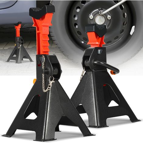 Wolketon 2x crics 3T pliants réglables pour voiture Crics pour SUV/Van/Caravane