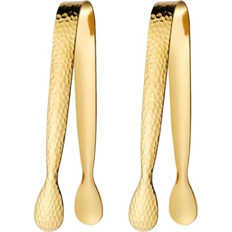 Pinzas para hielo de acero inoxidable resistentes (juego de 2), un accesorio práctico para bares, cocinas y aperitivos (1/3)