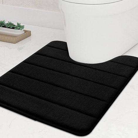Tapis de Bain en Mousse à Mémoire de Forme, Autoportant Antidérapant, Support Anti-Dérapant - Doux - Absorbant l'Eau - WC et Salle de Bain, 50 x 60 cm (1/5)