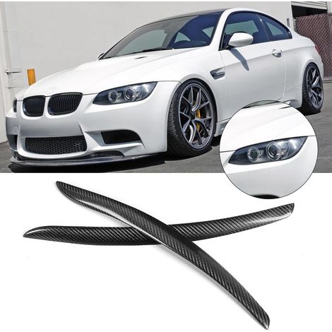 Paire de bandes décoratives en fibre de carbone pour clignotants E92 M3 2005-2012, autocollants de style paupières, habillage de phares (1/5)